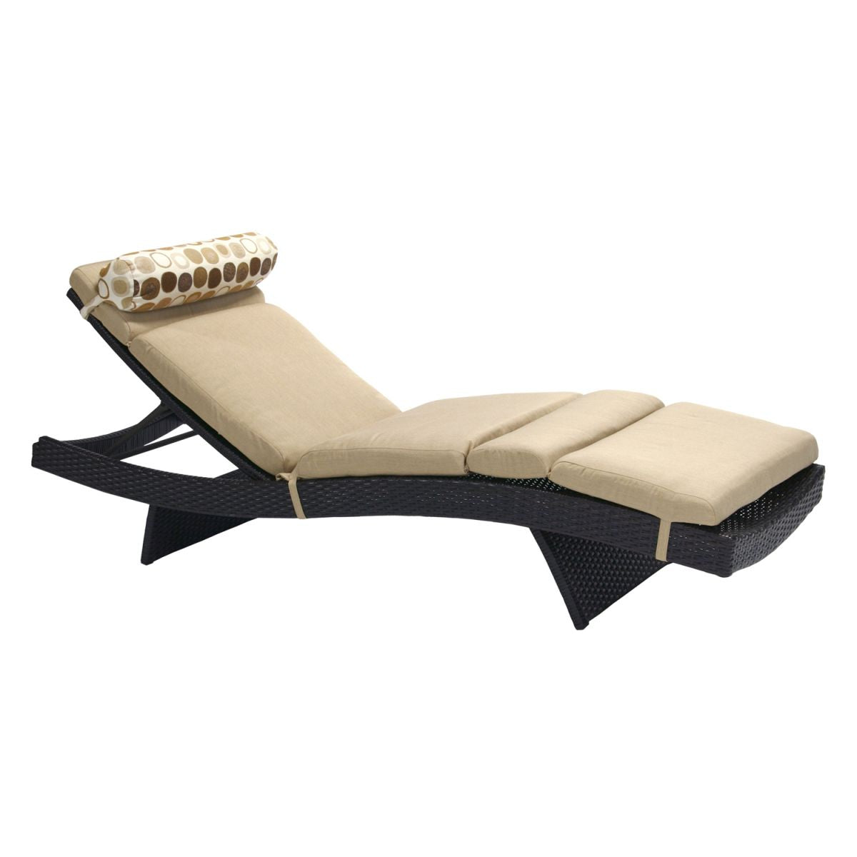 Sun Lounger Woking | size: Length: 200cm, Width: 65.5cm, Height: 33cm | color: Beige | image: 1 | variant: 1000684