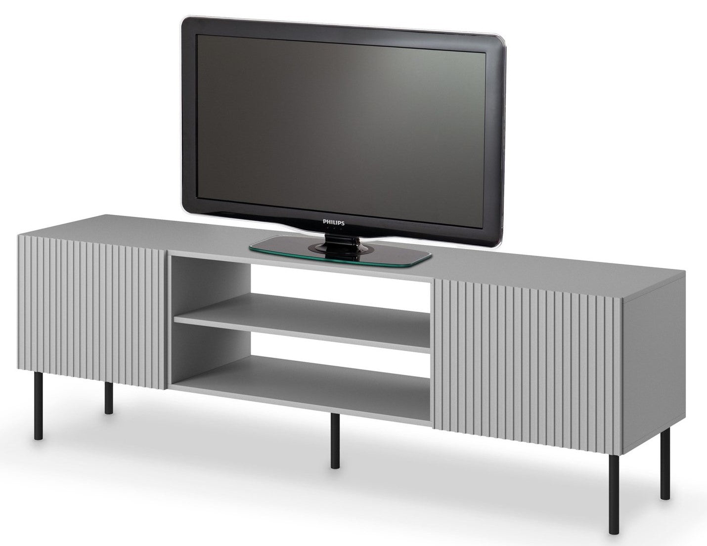 TV Table West Halstead | size: Length: 42cm, Width: 180cm, Height: 57cm | color: Gray | image: 2 | variant: 1007339