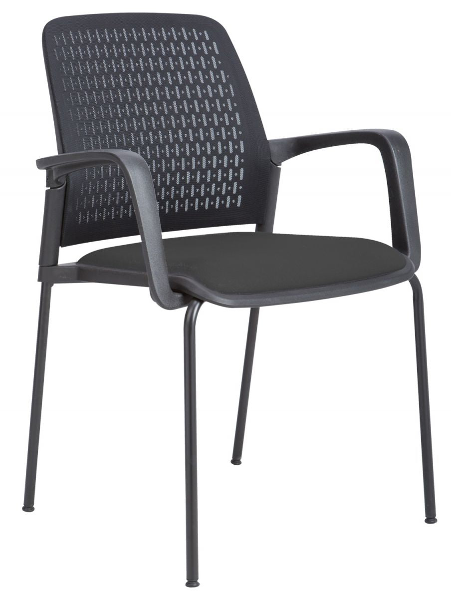 Visitor's Chair Fusion | size: Width: 60cm, Height: 84cm, Depth: 55cm | color: Black | image: 0 | variant: 1012518