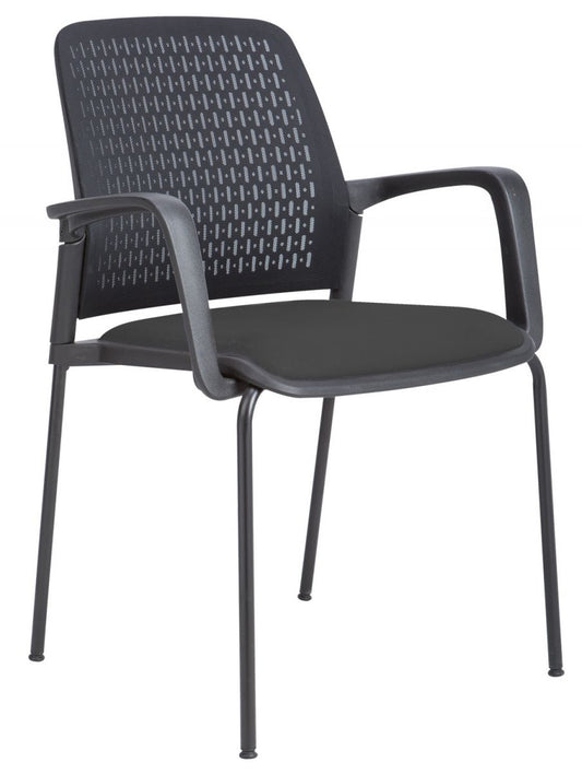 Visitor's Chair Fusion | size: Width: 60cm, Height: 84cm, Depth: 55cm | color: Black | image: 0 | variant: 1012518
