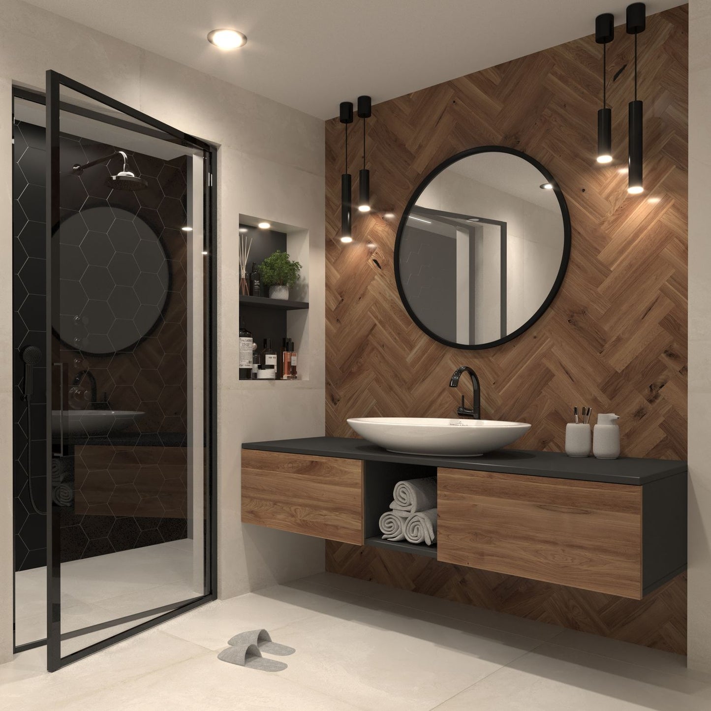 Wall Mirror Grace | color: Black | image: 1 | variant: 1002155