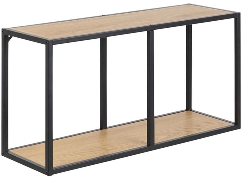 Wall Shelf Aberystwyth | size: Width: 72cm, Height: 37cm, Depth: 24cm | color: Black/Oak | image: 1 | variant: 1006098