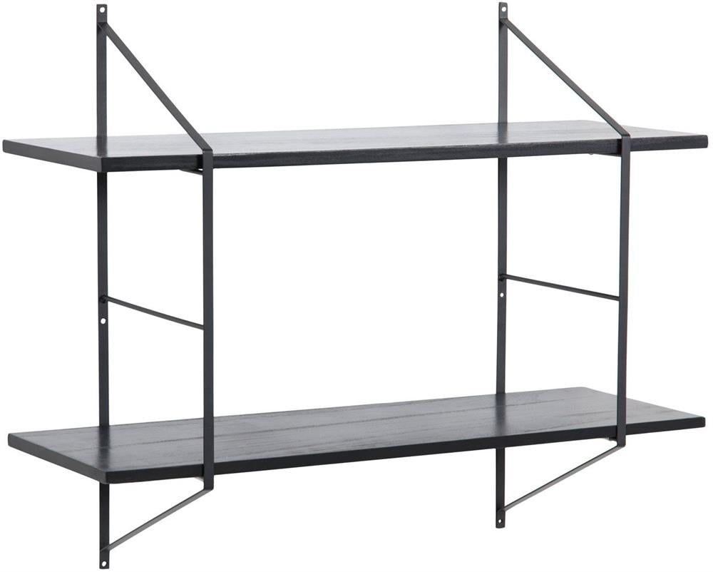 Wall Shelf East Andorra la Vella | size: Width: 76cm, Height: 63cm, Depth: 25.5cm | color: Black | image: 1 | variant: 1006094
