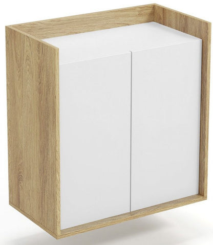 Wall Shelf Helsinki | size: Width: 78cm, Height: 83cm, Depth: 41cm | color: White/Oak | image: 1 | variant: 1002027