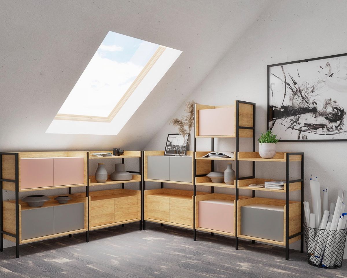 Wall Shelf Mobius 50 | size: Width: 110cm, Height: 8cm, Depth: 41cm | color: Oak | image: 2 | variant: 1012184