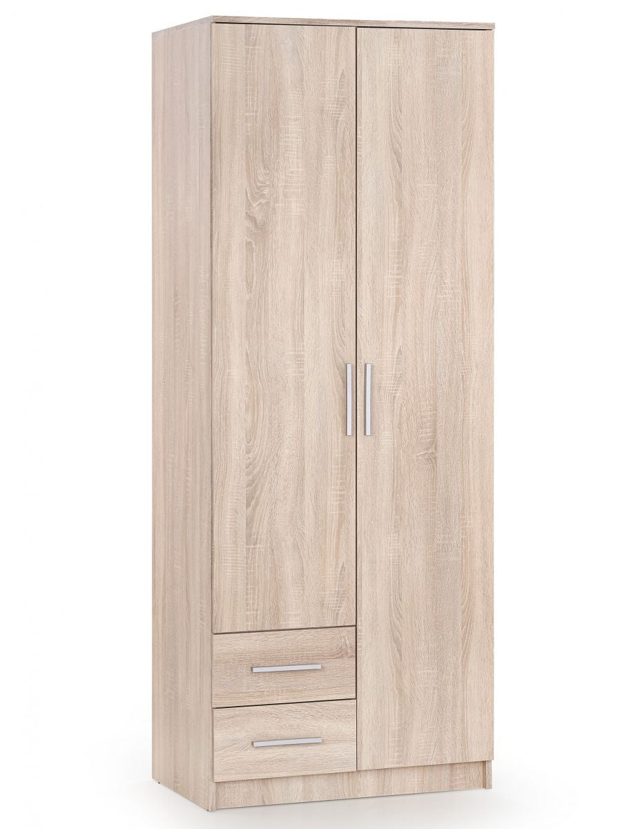 Wardrobe Copenhagen | size: Width: 80cm, Height: 205cm, Depth: 52cm | color: Oak | image: 1 | variant: 1001964