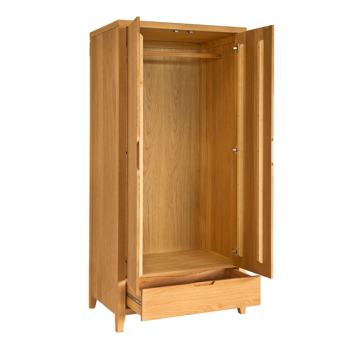 Wardrobe East Towcester | size: Width: 90cm, Height: 198cm, Depth: 58cm | color: Oak | image: 4 | variant: 1004961