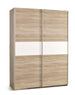 Wardrobe Lima 2 | size: Width: 153cm, Height: 210cm, Depth: 58cm | color: White/Oak | image: 1 | variant: 1000305