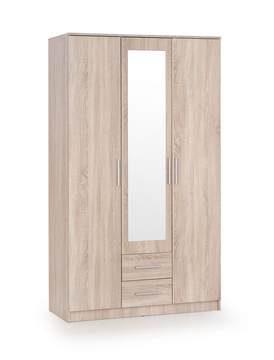 Wardrobe Lima 3 | size: Width: 120cm, Height: 205cm, Depth: 52cm | color: Oak | image: 1 | variant: 1000351