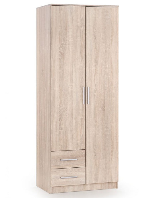 Wardrobe Lima 3 | size: Width: 80cm, Height: 205cm, Depth: 52cm | color: Oak | image: 1 | variant: 1000348