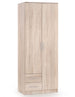 Wardrobe Lima 3 | size: Width: 80cm, Height: 205cm, Depth: 52cm | color: Oak | image: 1 | variant: 1000348